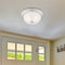 Designers Fountain 13in 2-Light Pewter Interior Ceiling Light Flush Mount with Etched Glass Shade 1257M-PW-W - alternate 2